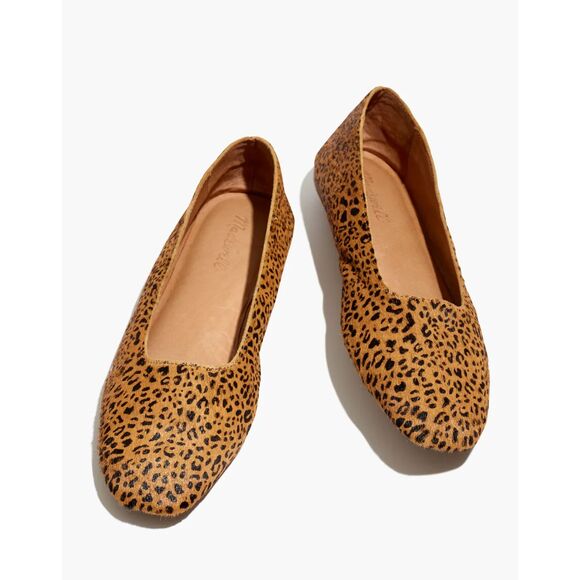 Madewell The Cory Flat in Leopard Calf Hair Women's Size 8 Style AE219 - Picture 1 of 10